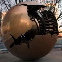 Шар пустотелый медь (198301) монтаж - сфера арт-объект ø 1000 мм. пустотелая  в Будённовске