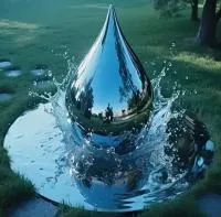 Водная скульптура-капля УТРО В ЛЕСУ